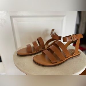 Franco Sarto Leather Gladiator Sandals 7.5